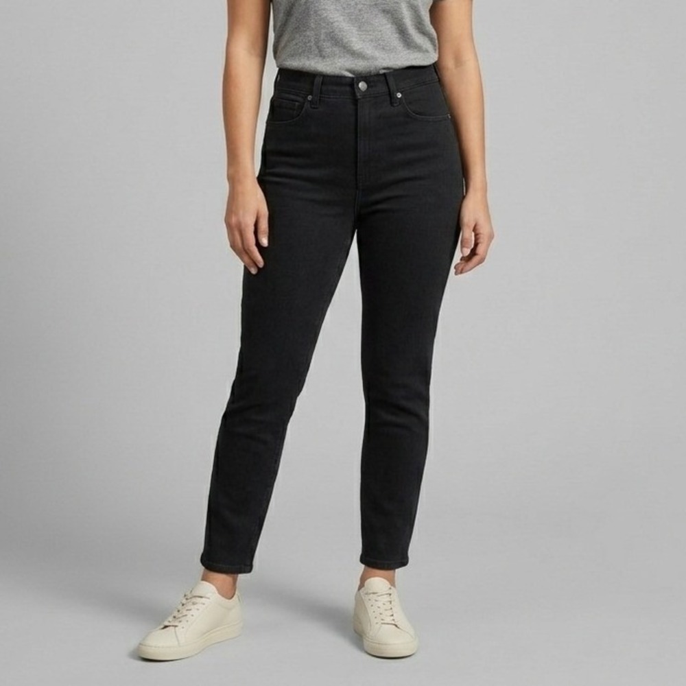Everlane Authentic Stretch High-Rise Skinny‎ Ankle Jeans Black Size 27